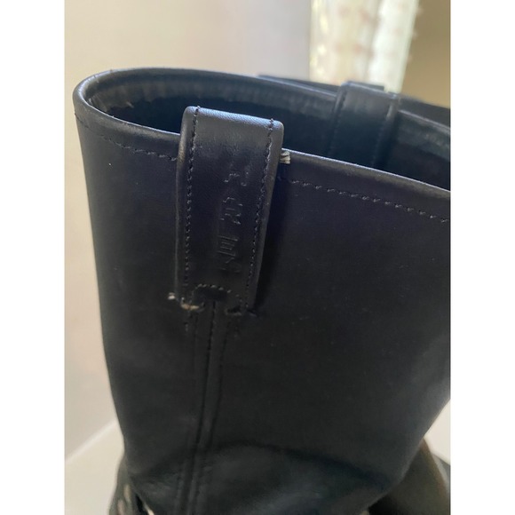 VTG Harley-Davidson Mens Black Leather Harness Biker Boots Square Toe  Sz 10.5 main image 8
